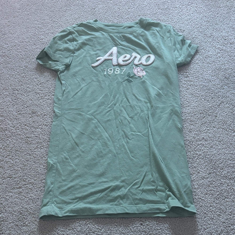 Aeropostale Classic Crew Green Tee